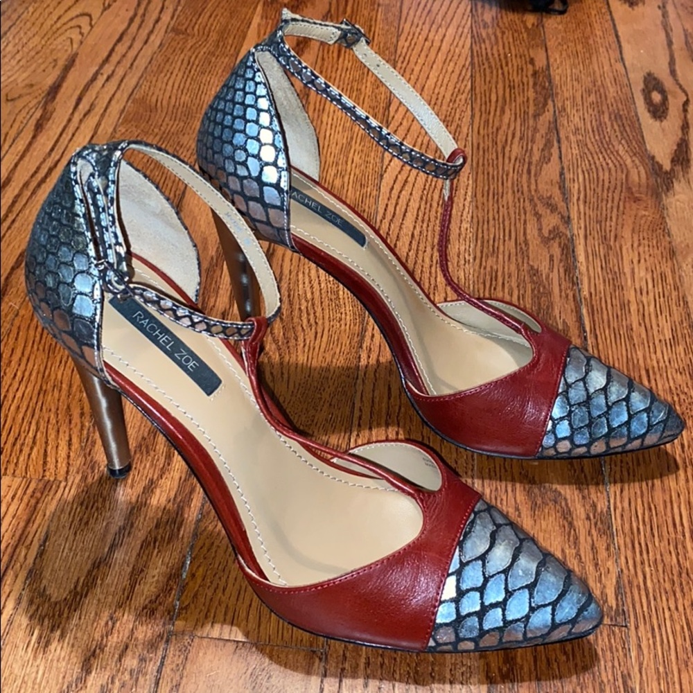 Rachel Zoe Franco - Luxe Calf Embossed Rouge Heel